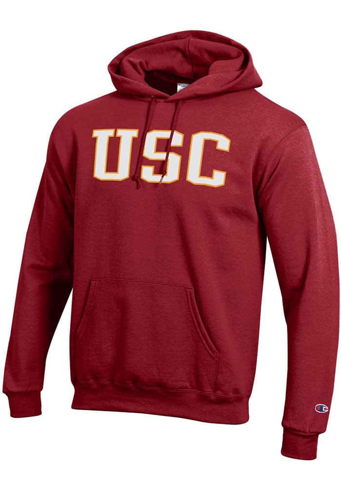 Champion Mens CARDINAL USC Trojans Powerblend Hoodie