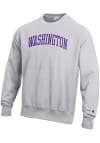 Main image for Mens Washington Huskies Silver Champion Reverse Weave Crew Sweatshirt
