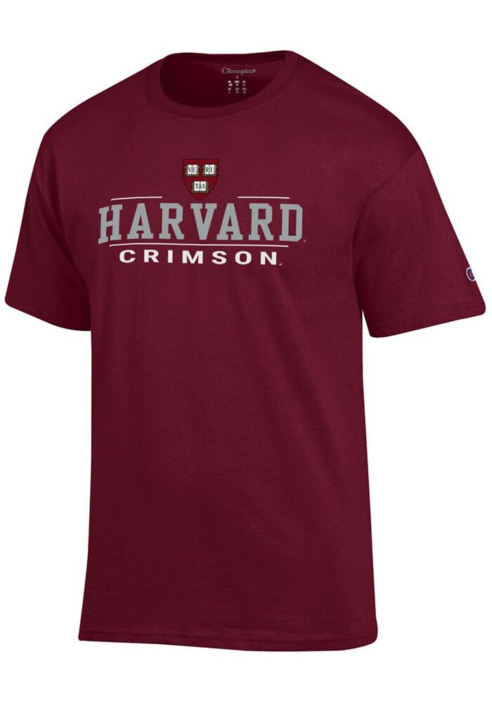 Champion Harvard Crimson MAROON Jersey Short Sleeve T Shirt - 24261201