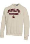 Main image for Champion Montana Grizzlies Mens Oatmeal Powerblend Long Sleeve Crew Sweatshirt