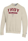 Main image for Champion Troy Trojans Mens Oatmeal Powerblend Long Sleeve Crew Sweatshirt