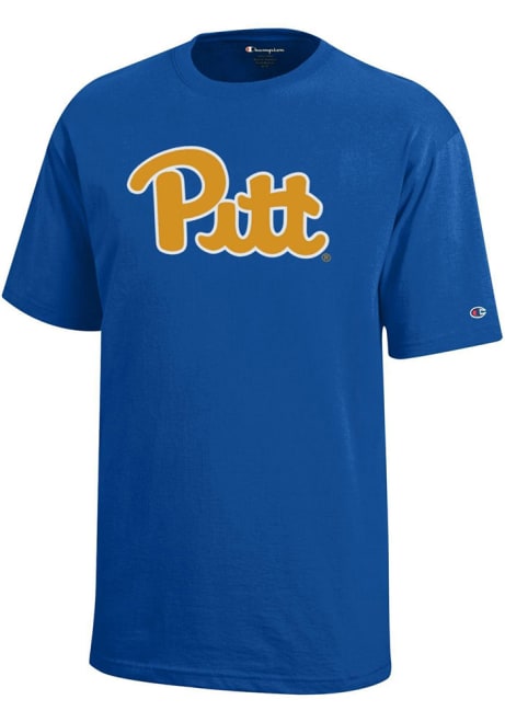 Youth Pitt Panthers Blue Champion Core Short Sleeve T-Shirt