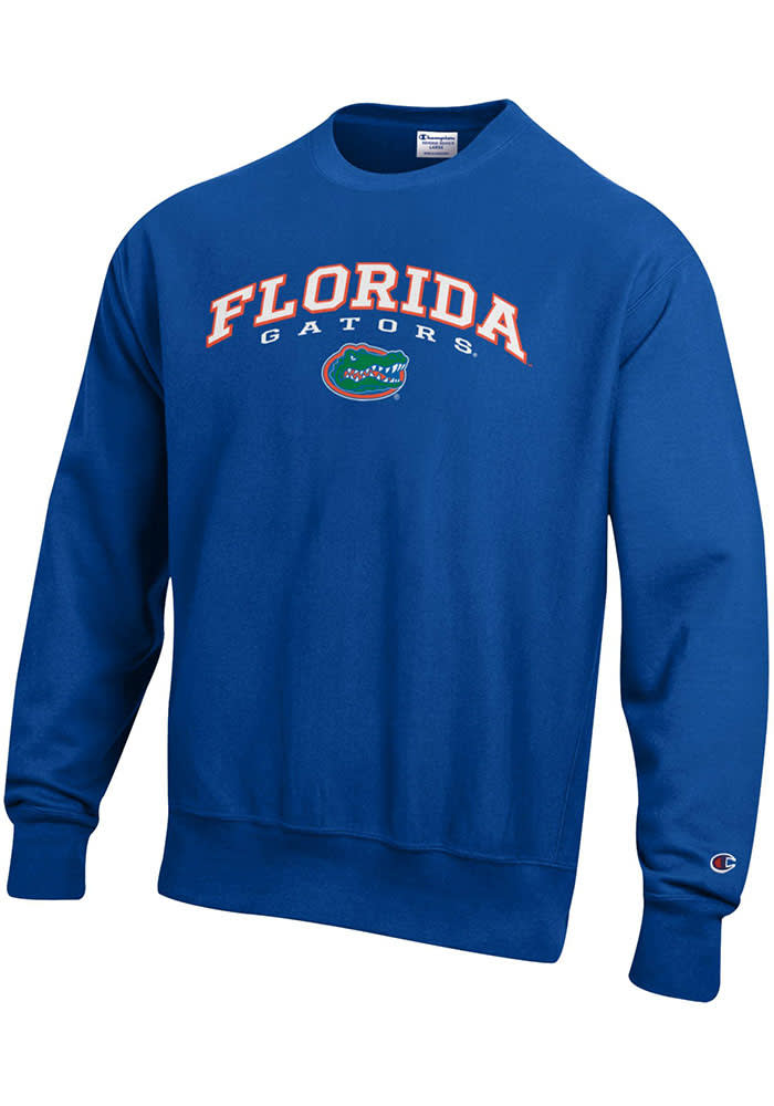 Champion Florida Gators Mens ROYAL Reverse Weave Crew Sweatshirt