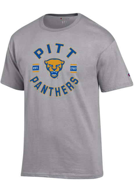 Pitt Panthers Grey Champion Jersey Short Sleeve T Shirt