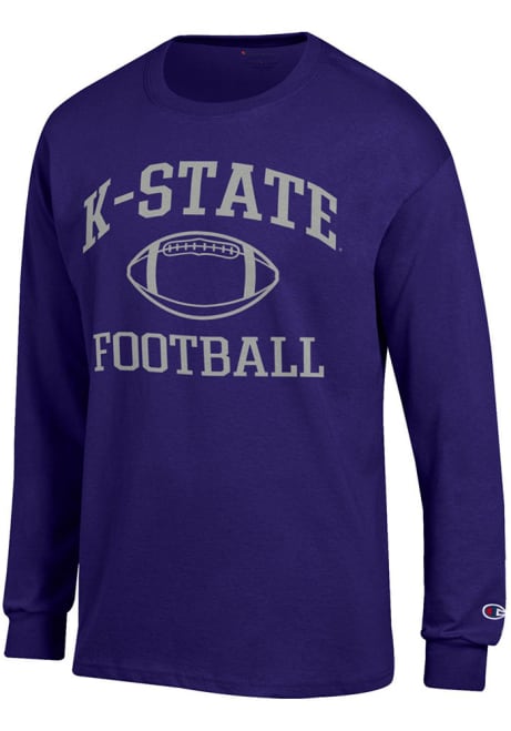 Mens K-State Wildcats Purple Champion Football Jersey Tee