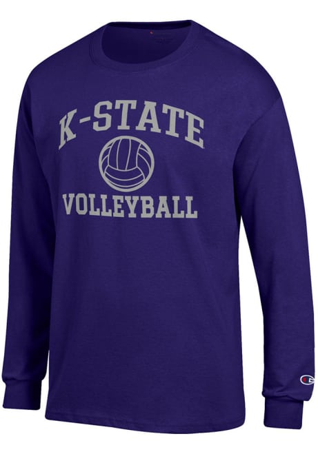 Mens K-State Wildcats Purple Champion Volleyball Jersey Tee