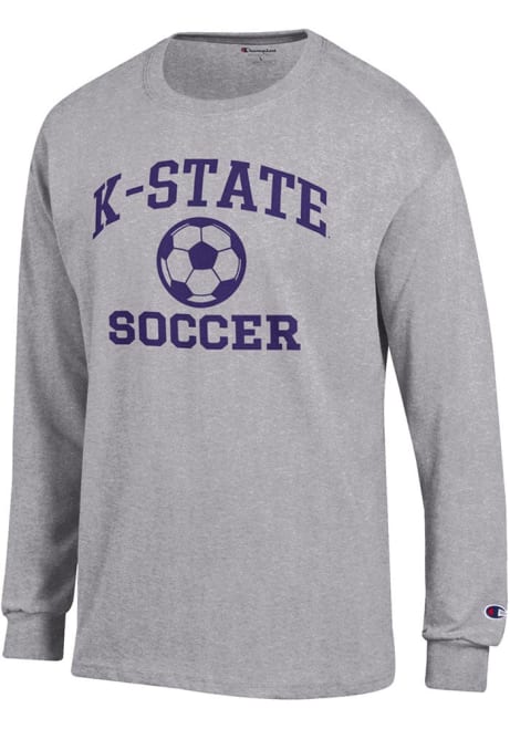 Mens K-State Wildcats Grey Champion Soccer Jersey Tee