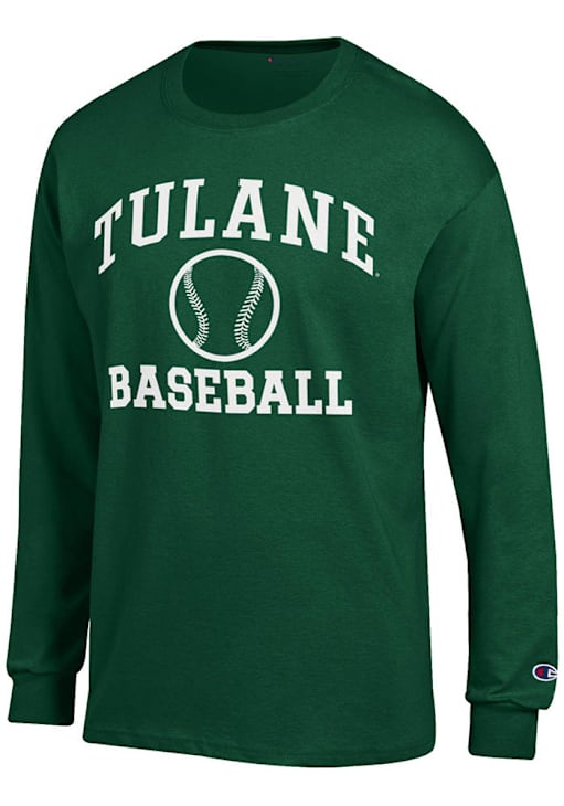 Champion Tulane Green Wave Baseball Jersey Long Sleeve T Shirt
