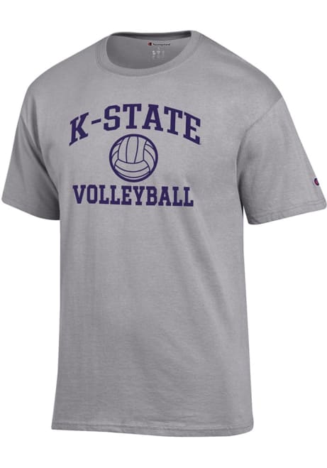 K-State Wildcats Grey Champion Volleyball Jersey Short Sleeve T Shirt