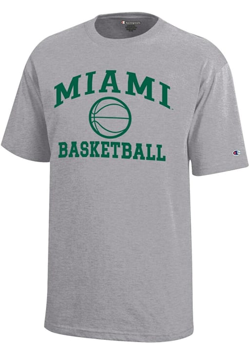 Champion Miami Hurricanes Youth OXFORD GREY Basketball Core Short