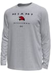Main image for Mens Miami RedHawks Grey Under Armour Straight Name Tech Stretch Long Sleeve T-Shirt