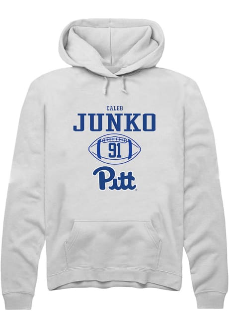 Caleb Junko Rally Mens White Pitt Panthers NIL Sport Icon Hooded Sweatshirt