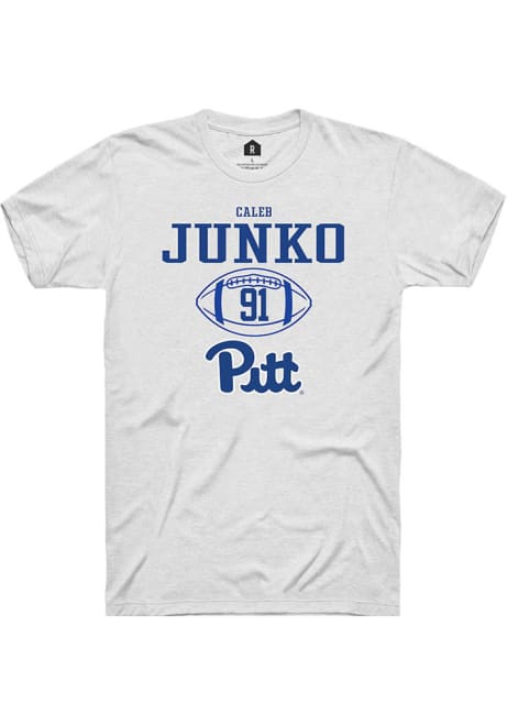 Caleb Junko White Pitt Panthers NIL Sport Icon Short Sleeve T Shirt