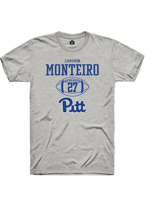 Cameron Monteiro Ash Pitt Panthers NIL Sport Icon Short Sleeve T Shirt