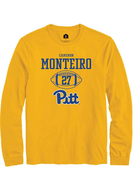 Cameron Monteiro Rally Mens Gold Pitt Panthers NIL Sport Icon Tee