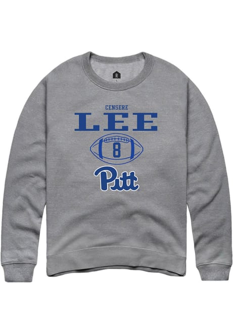 Censere Lee Rally Mens Graphite Pitt Panthers NIL Sport Icon Crew Sweatshirt