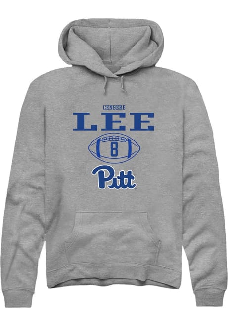 Censere Lee Rally Mens Graphite Pitt Panthers NIL Sport Icon Hooded Sweatshirt