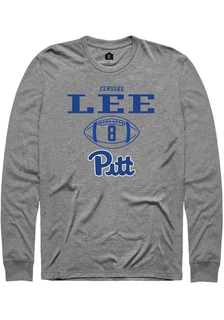 Censere Lee Rally Mens Graphite Pitt Panthers NIL Sport Icon Tee