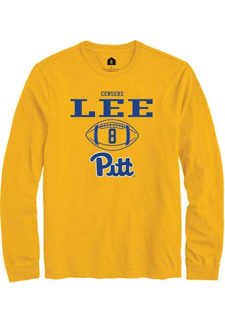 Censere Lee Rally Mens Gold Pitt Panthers NIL Sport Icon Tee