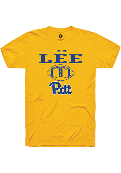 Censere Lee Gold Pitt Panthers NIL Sport Icon Short Sleeve T Shirt