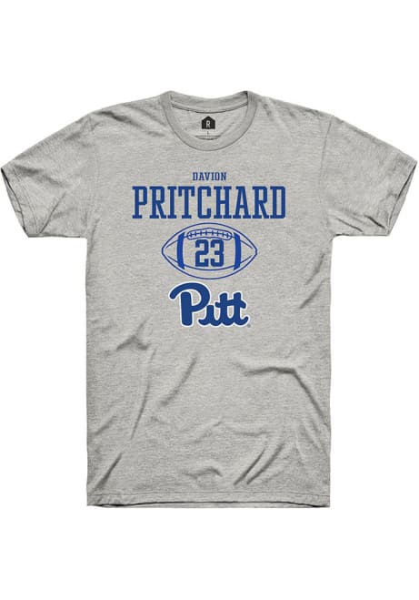 Davion Pritchard Ash Pitt Panthers NIL Sport Icon Short Sleeve T Shirt