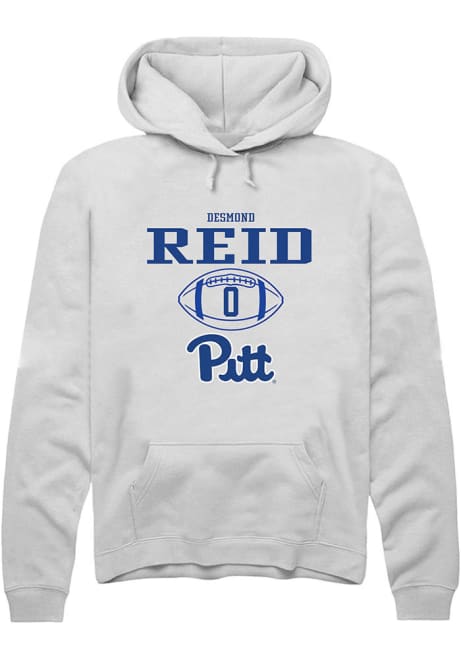 Desmond Reid Rally Mens White Pitt Panthers NIL Sport Icon Hooded Sweatshirt