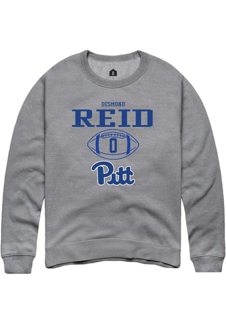 Desmond Reid Rally Mens Graphite Pitt Panthers NIL Sport Icon Crew Sweatshirt