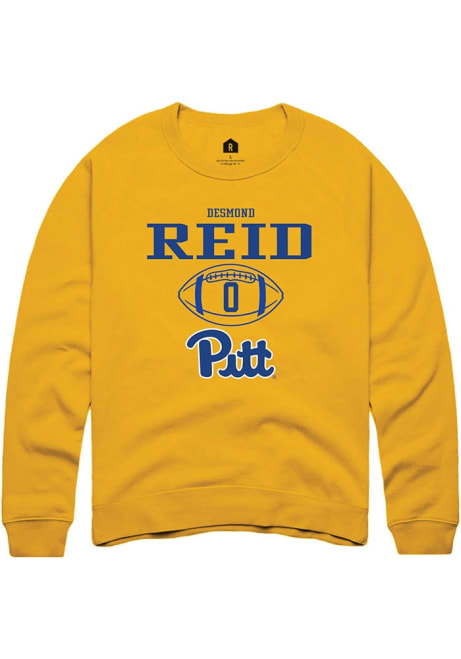 Desmond Reid Rally Mens Gold Pitt Panthers NIL Sport Icon Crew Sweatshirt