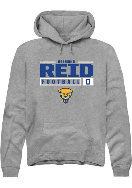 Desmond Reid Rally Mens Graphite Pitt Panthers NIL Stacked Box Hooded Sweatshirt