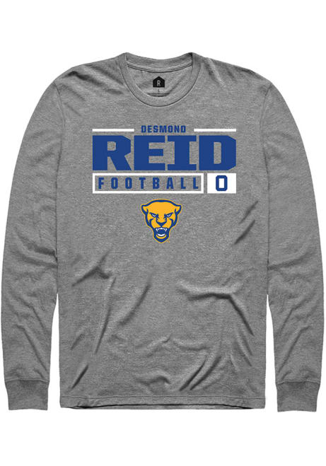 Desmond Reid Rally Mens Graphite Pitt Panthers NIL Stacked Box Tee