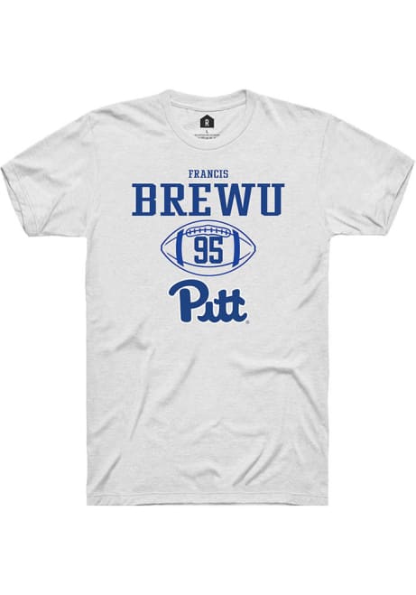 Francis Brewu White Pitt Panthers NIL Sport Icon Short Sleeve T Shirt