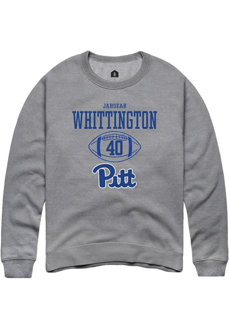 Jahsear Whittington Rally Mens Graphite Pitt Panthers NIL Sport Icon Crew Sweatshirt