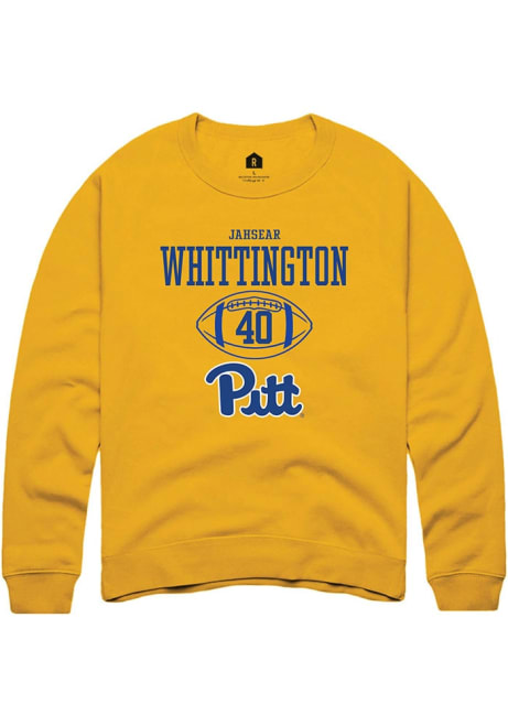 Jahsear Whittington Rally Mens Gold Pitt Panthers NIL Sport Icon Crew Sweatshirt