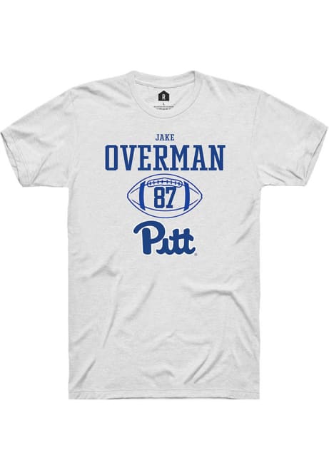 Jake Overman White Pitt Panthers NIL Sport Icon Short Sleeve T Shirt