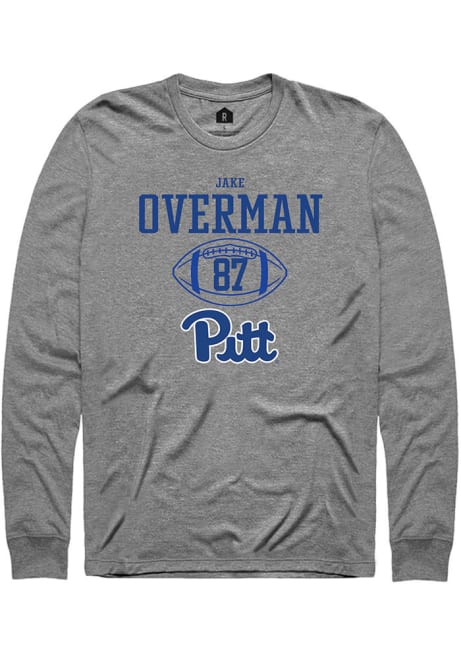 Jake Overman Rally Mens Graphite Pitt Panthers NIL Sport Icon Tee