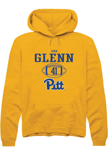 John Glenn Rally Mens Gold Pitt Panthers NIL Sport Icon Hooded Sweatshirt