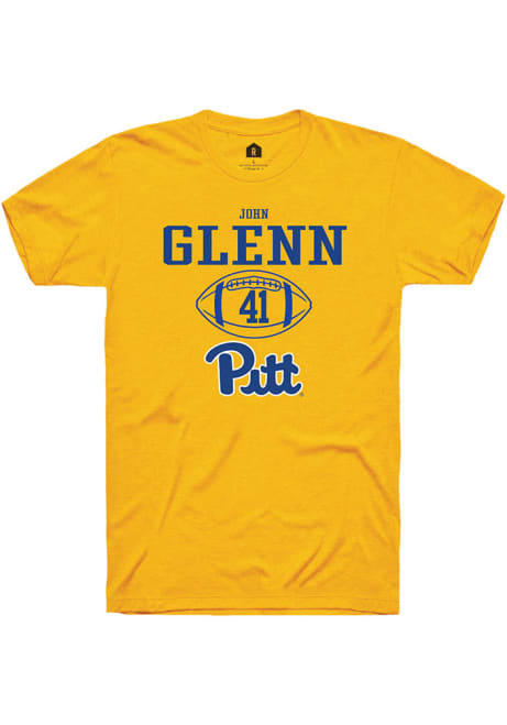 John Glenn Gold Pitt Panthers NIL Sport Icon Short Sleeve T Shirt