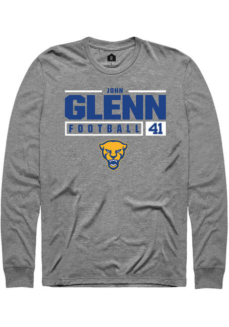 John Glenn Rally Mens Graphite Pitt Panthers NIL Stacked Box Tee