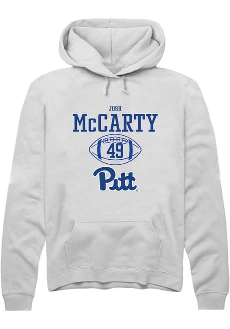 Josh McCarty Rally Mens White Pitt Panthers NIL Sport Icon Hooded Sweatshirt