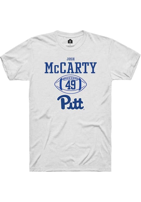 Josh McCarty White Pitt Panthers NIL Sport Icon Short Sleeve T Shirt