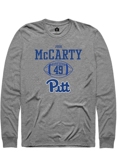 Josh McCarty Rally Mens Graphite Pitt Panthers NIL Sport Icon Tee