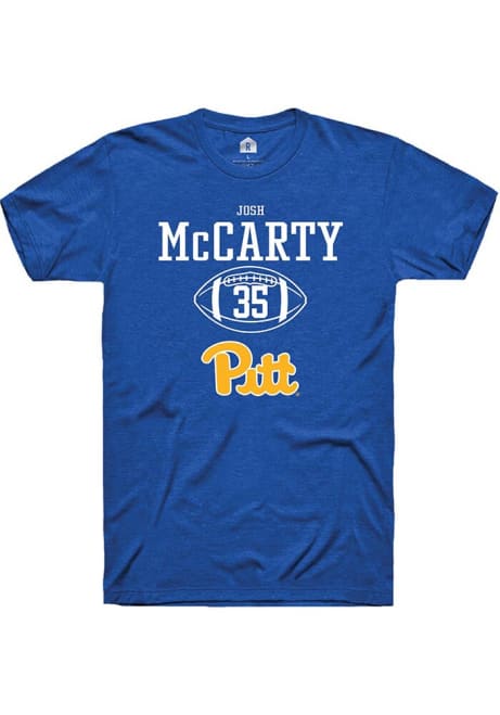 Josh McCarty Blue Pitt Panthers NIL Sport Icon Short Sleeve T Shirt