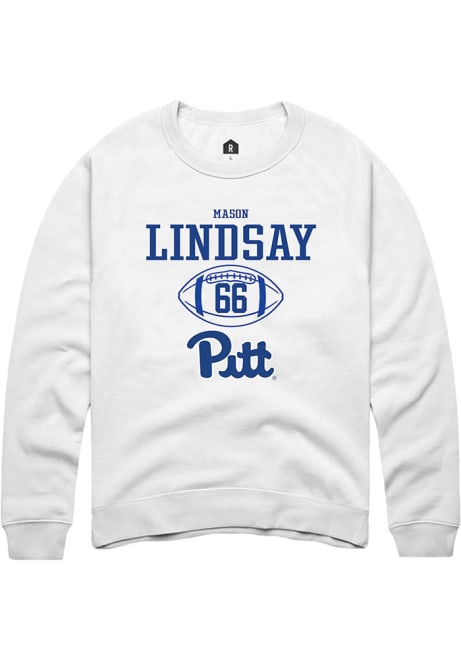 mason lindsay Rally Mens White Pitt Panthers NIL Sport Icon Crew Sweatshirt