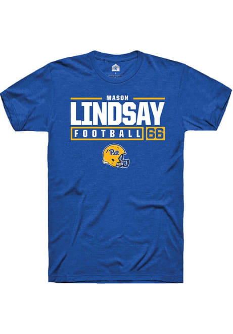 mason lindsay Blue Pitt Panthers NIL Stacked Box Short Sleeve T Shirt