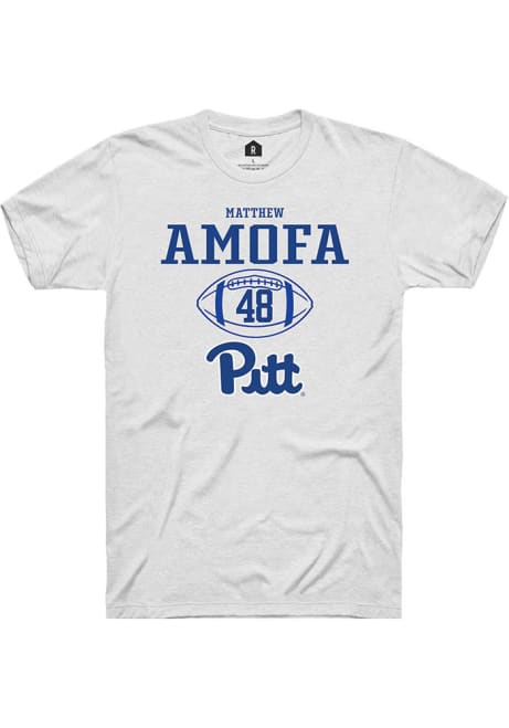 Matthew Amofa White Pitt Panthers NIL Sport Icon Short Sleeve T Shirt