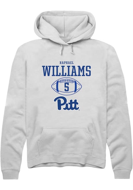 Raphael Williams Rally Mens White Pitt Panthers NIL Sport Icon Hooded Sweatshirt