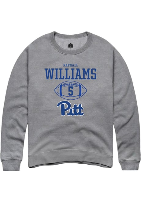 Raphael Williams Rally Mens Graphite Pitt Panthers NIL Sport Icon Crew Sweatshirt