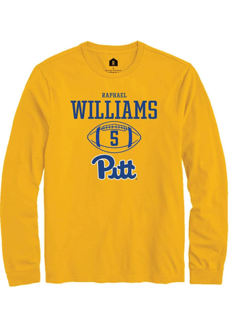 Raphael Williams Rally Mens Gold Pitt Panthers NIL Sport Icon Tee