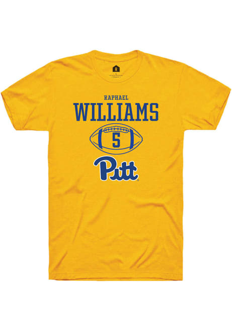 Raphael Williams Gold Pitt Panthers NIL Sport Icon Short Sleeve T Shirt