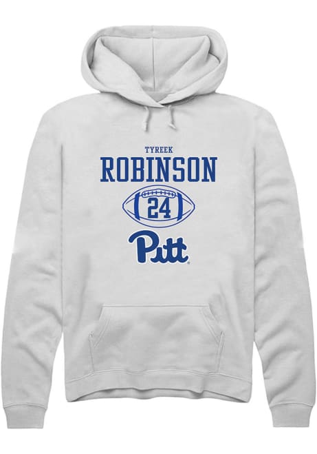 Tyreek Robinson Rally Mens White Pitt Panthers NIL Sport Icon Hooded Sweatshirt